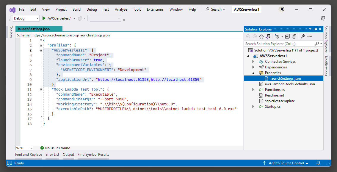 A default debug profile added when creating a project from a template. It seems useless and redundant. I decided to remove it.